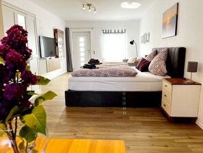 1 bedroom, travel crib, free WiFi, bed sheets