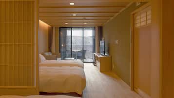 open-air bath Western-style room+Western-style twin room | In-room safe, desk, free WiFi