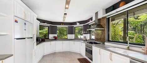 Microwave, oven, stovetop, dishwasher