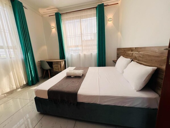 2 slaapkamers, een strijkplank/strijkijzer, wifi, beddengoed