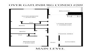 Floor plan - Over Gatlinburg Condo- 2bdrm, Outdoor Pool, Overlooking Gatlinburg Space Needle (Gatlinburg)