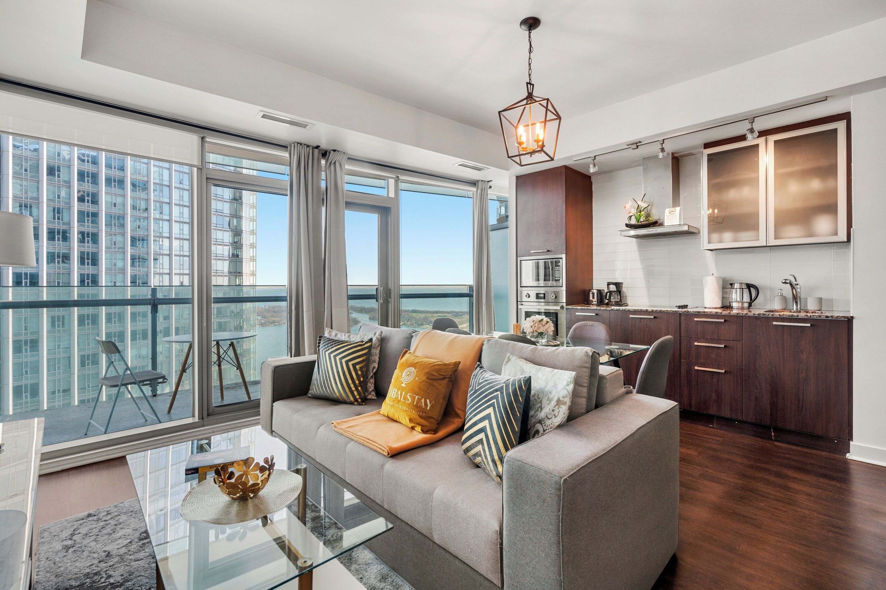 Superior Apartment, Multiple Beds, Balcony, Lake View | Living area | 43-inch flat-screen TV with satellite channels, Netflix, Hulu