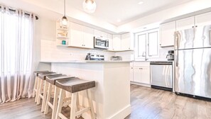 Fridge, microwave, oven, stovetop - Beach House 150ft to the beach, Peloton, 10 mins to AC, (Brigantine)