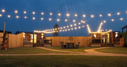 Holly Lodge | Shepherd's Hut With Hot Tub Made From Salvaged Railway Carriages