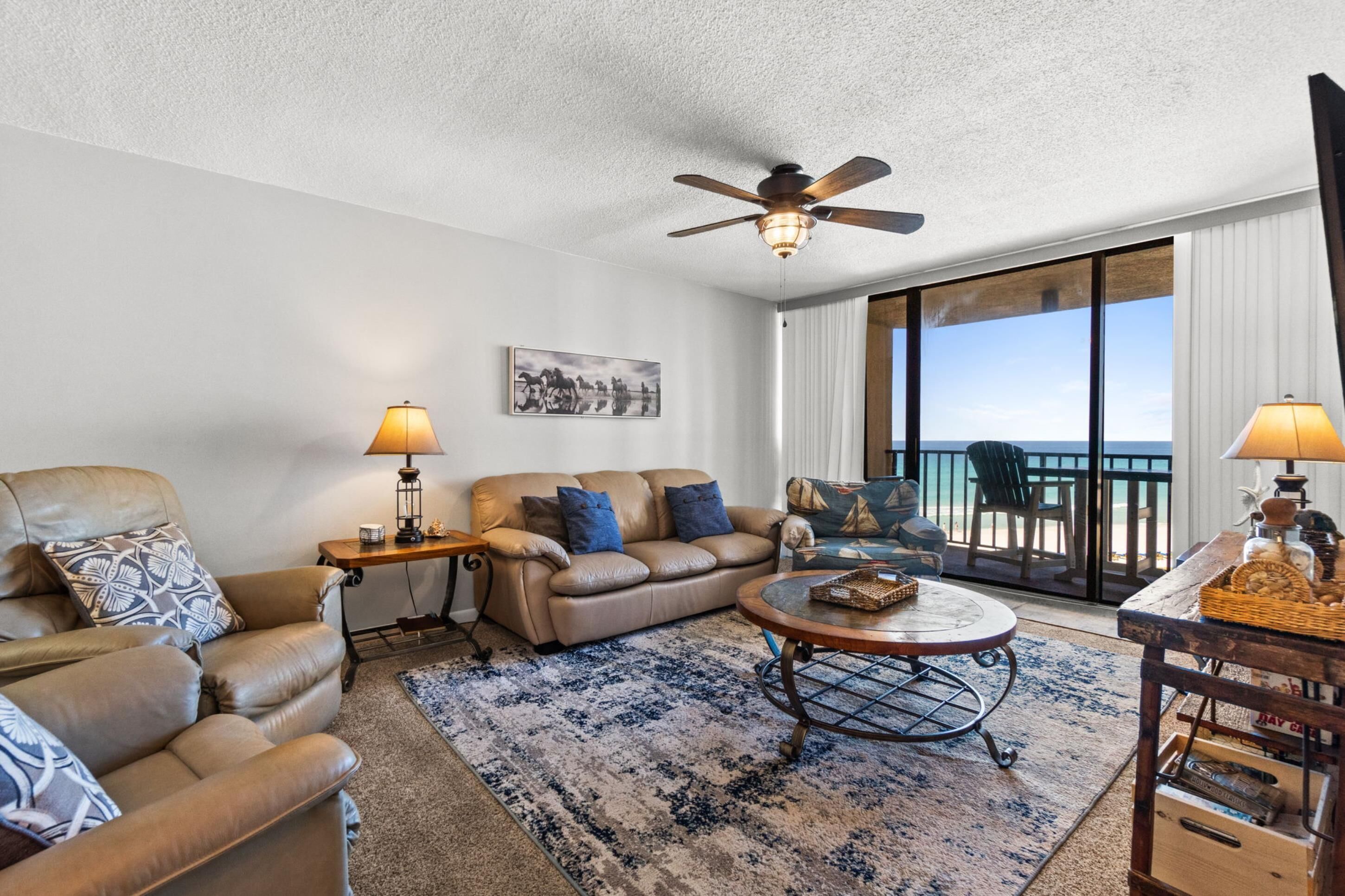 Condo, 2 Bedrooms, Ocean View (507B) | Living area | 55-inch Smart TV with digital channels, Netflix, Hulu