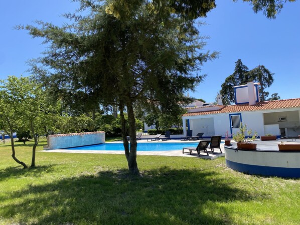 Piscine extérieure, piscine chauffée