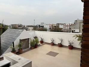 Terrace/patio - Cozy Boho retreat w/living room, terrace, balcony and private entrace. (Sahibzada Ajit Singh Nagar)