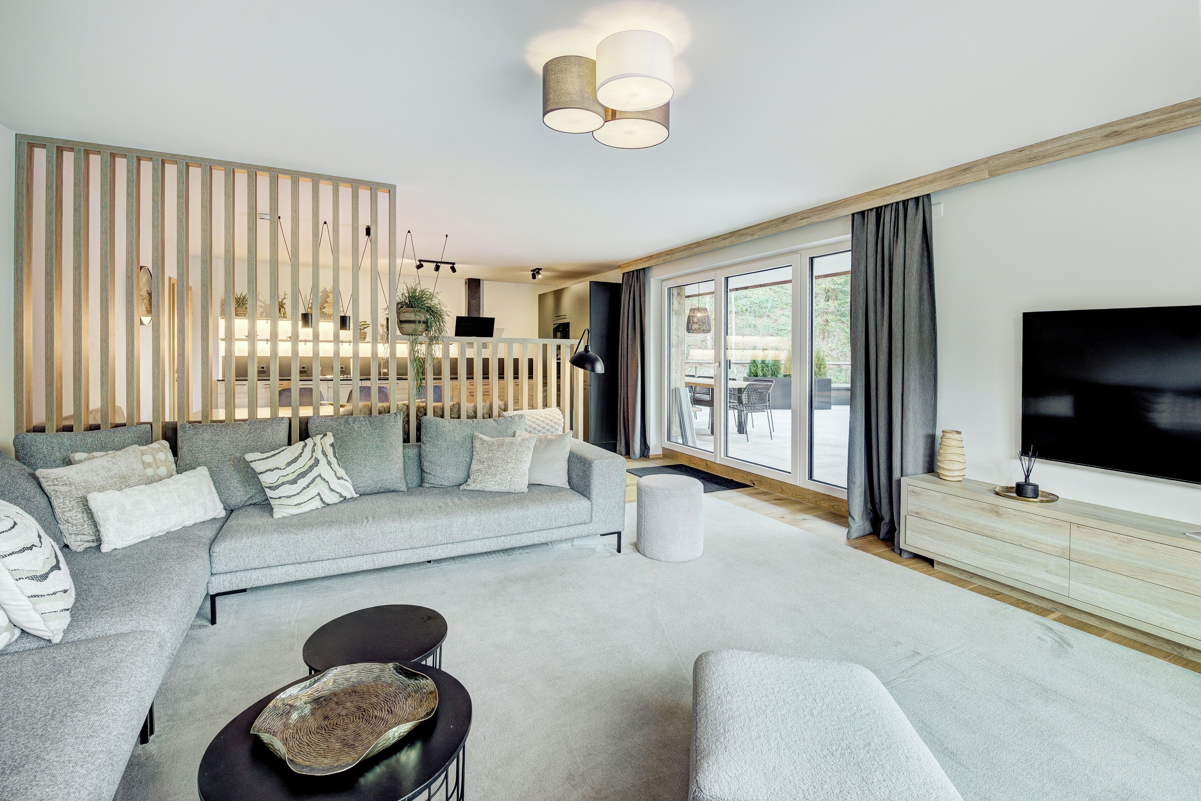 Comfort-íbúð (Top 4) | Stofa | Flatskjársjónvarp, hituð gólf