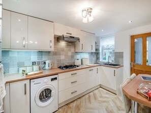 Dishwasher, high chair, cookware/dishes/utensils
