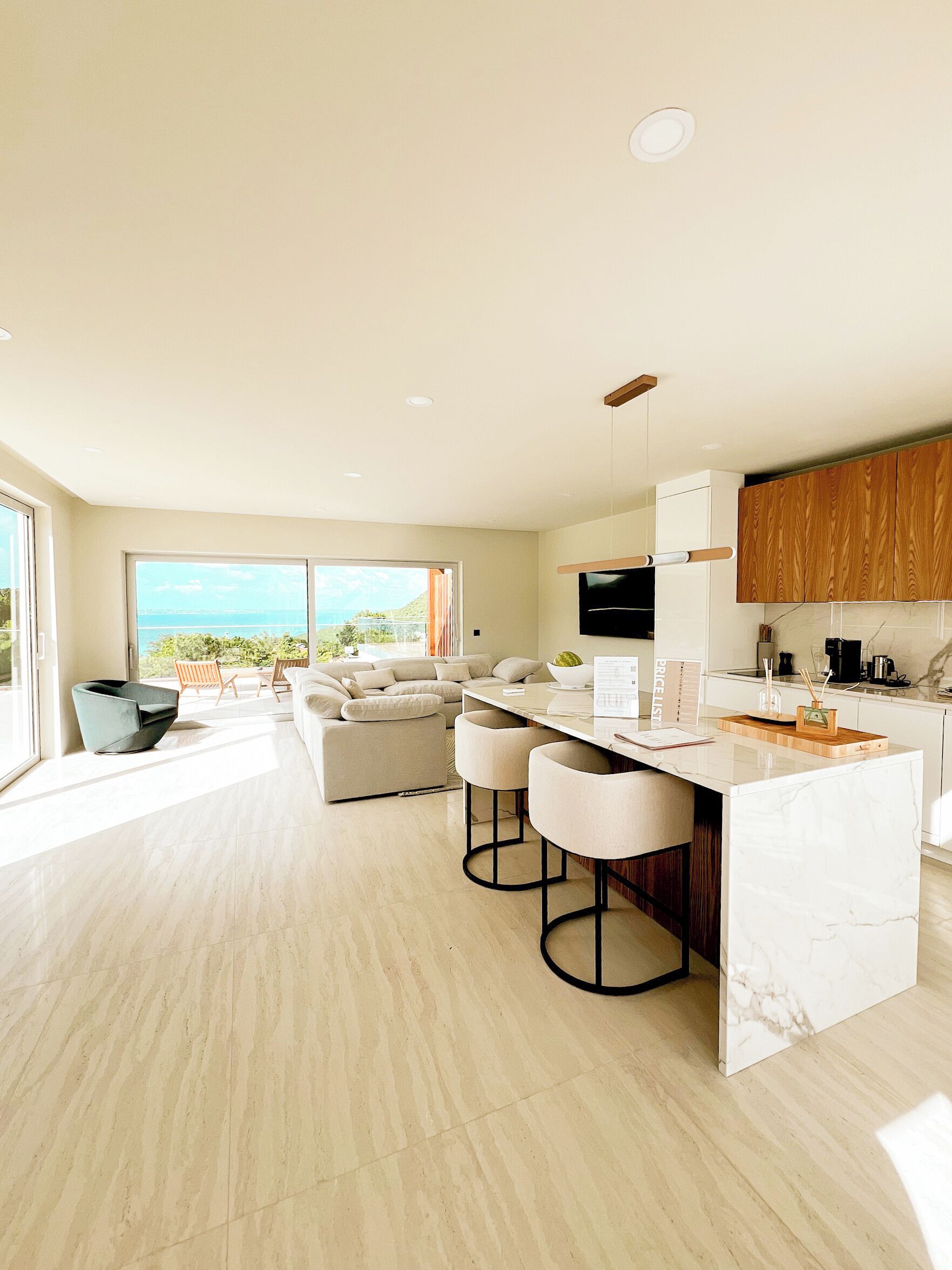 Toetasjesleilighet – deluxe, 1 kingsize-seng, terrasse, havutsikt | Eget kjøkken | Kjøleskap, mikrobølgeovn, ovn og kokeplater