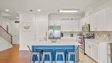 House, Multiple Beds, Patio, Pool View (Casa Del Mar) | Private kitchen | Coffee/tea maker, dining tables