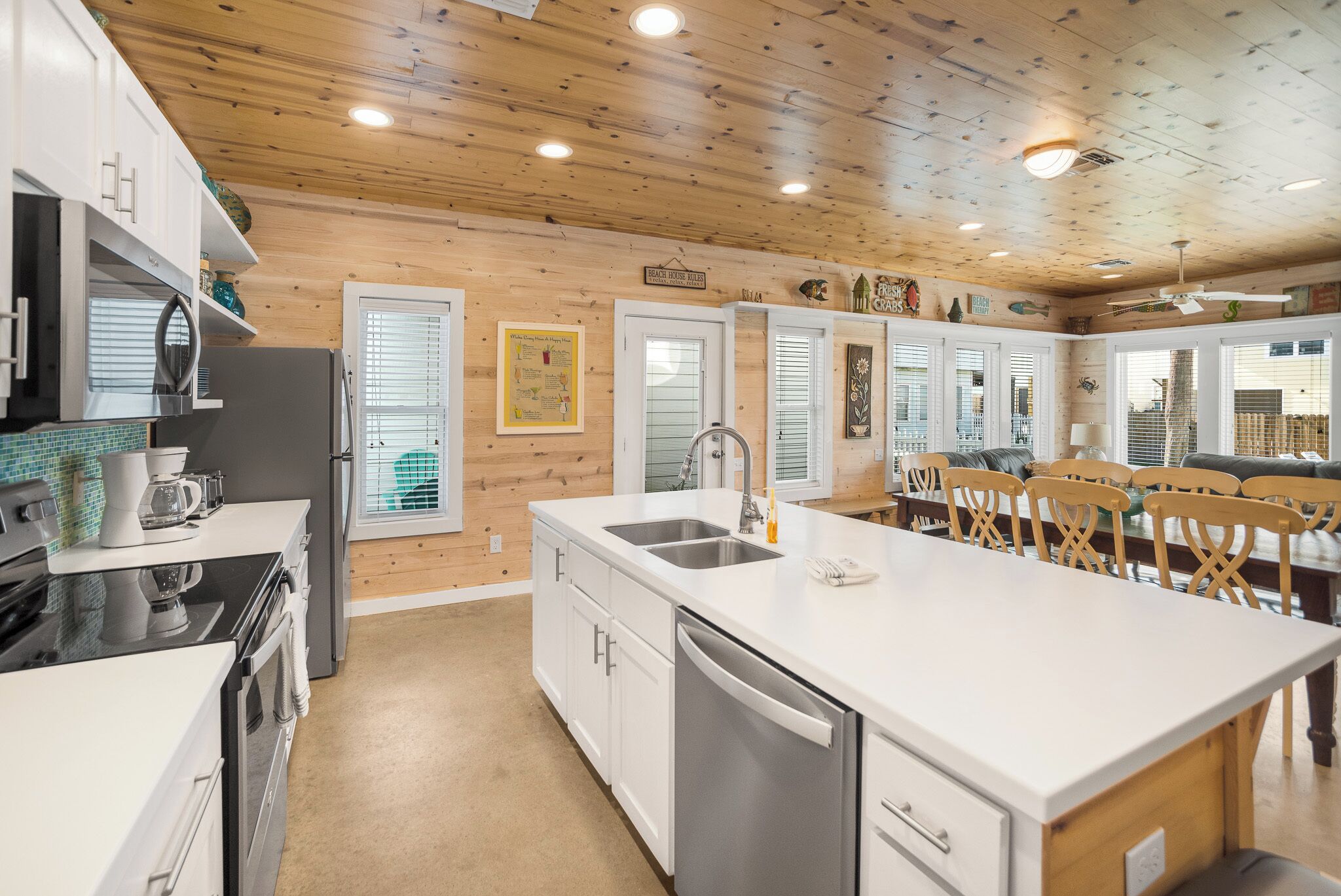 Ferienhaus, Mehrere Betten, Terrasse, Poolblick (My Island Time Cottage) | Eigene Küche | Kühlschrank, Mikrowelle, Ofen, Herdplatte