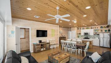 House, Multiple Beds, Patio, Pool View (My Island Time Cottage) | Living area | 42-inch TV with digital channels