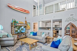 Living area - Aqua Dreams - Pet Friendly! Heated Private Pool! (Port Aransas)