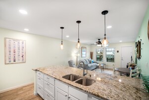 Condo, 1 King Bed, Patio, Pool View (Sunrise Villas 207) | Private kitchen | Fridge, microwave, coffee/tea maker, dining tables