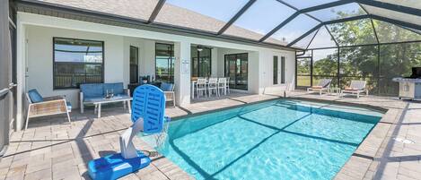 Et oppvarmet basseng