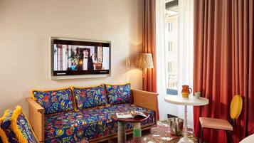 Down duvets, pillow-top beds, minibar, in-room safe