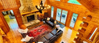 Log Cabin Oasis With Air Conditioned Treehouse on 20 Acres - Sleeps 32+ 
