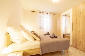 1 غرفة نوم وواي فاي وملاءات أسرّة