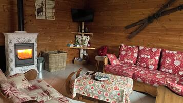 TV, fireplace, table tennis, books