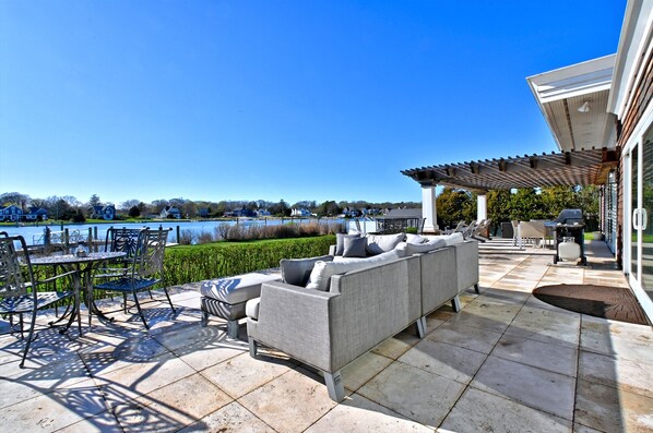 Outdoor dining - Waterfront Property With Stunning Sunset Views (Center Moriches)