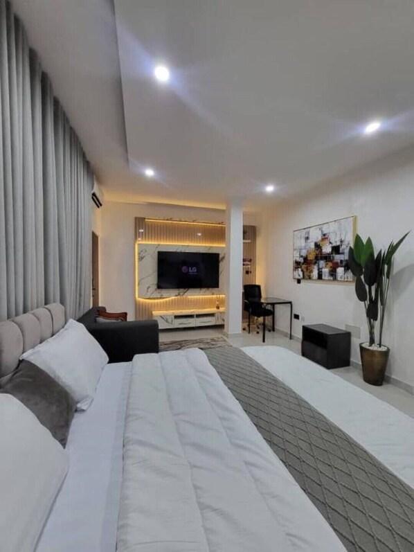 1 soverom, strykejern/-brett, wi-fi og sengetøy