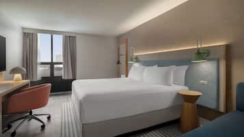 標準客房, 1 張加大雙人床 | 書桌、筆電工作空間、免費無線上網、床單