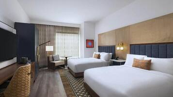 Standard Room, 2 Queen Beds | Desk, laptop workspace, free WiFi, bed sheets