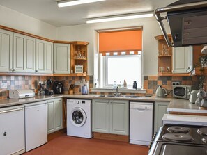 Dishwasher, high chair, cookware/dishes/utensils