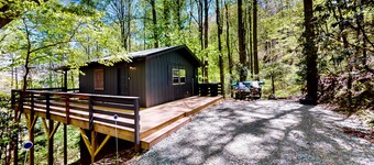 Mountainside escape with Nantahala Lake views & serene deck - dog-friendly
