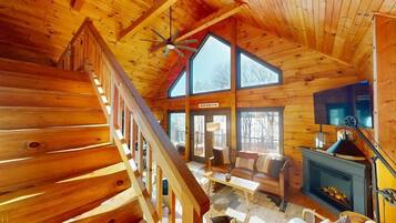 电视、壁炉、办公室