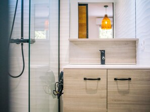 Shower, hair dryer