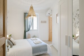 2 室のベッドルーム、WiFi、ベッドシーツ