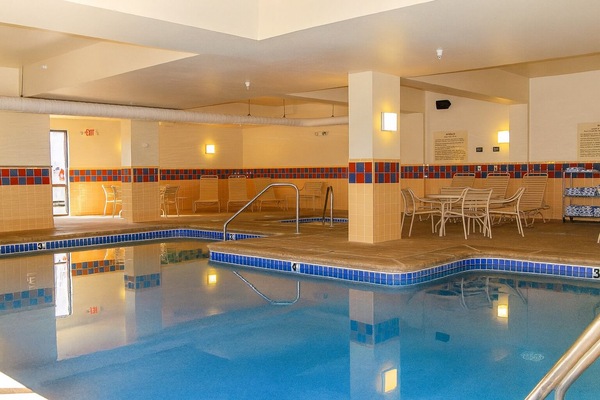 Swim refreshing laps in our clean, spacious indoor pool.