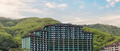 Vista frontal de la propiedad