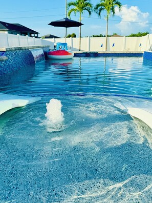 屋外プール、温水プール