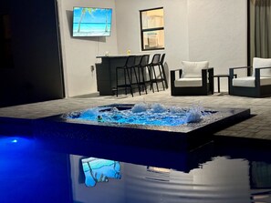 Outdoor pool, a heated pool
