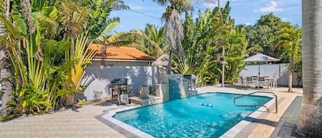 A heated pool