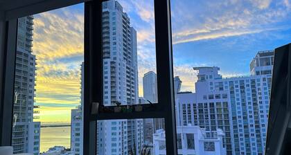 Great Studio view to downtown and bayside miami. Walking distance to everything.