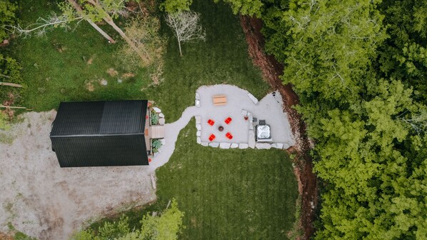 Aerial view - Hidden Creekside Cabin  (Rodney)