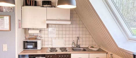 Een magnetron, een oven, een vaatwasser