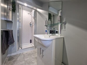 シャワー、ヘアドライヤー、タオル