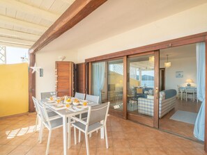 Outdoor dining - Stunning private villa for 6 guests with A/C, TV, terrace and panoramic view (Arzachena)