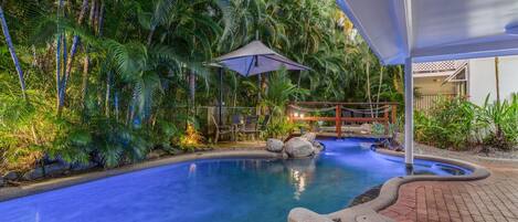 A heated pool