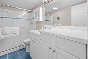Douche, serviettes fournies