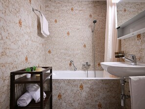 Hair dryer, towels
