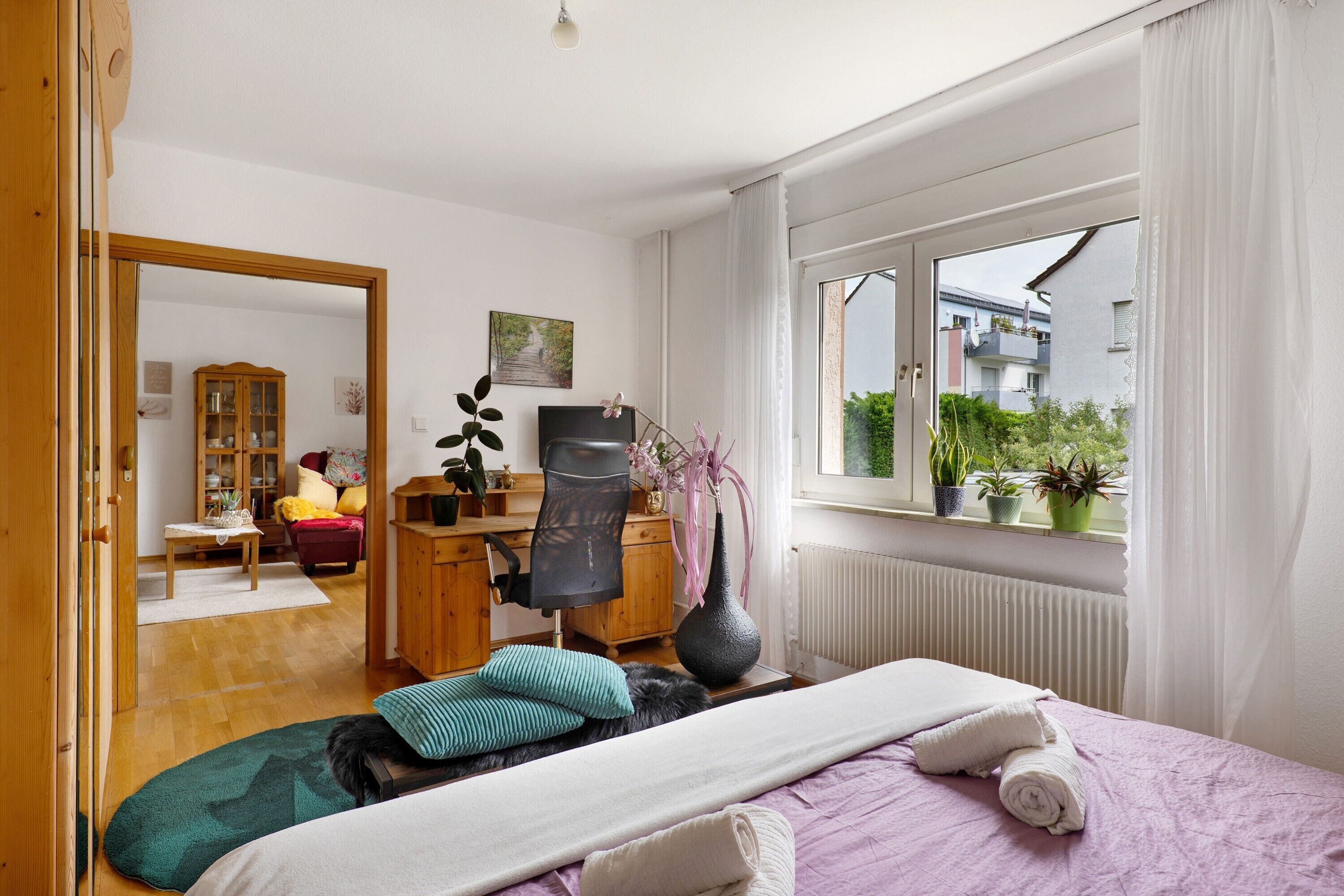 1 slaapkamer, een strijkplank/strijkijzer, gratis wifi