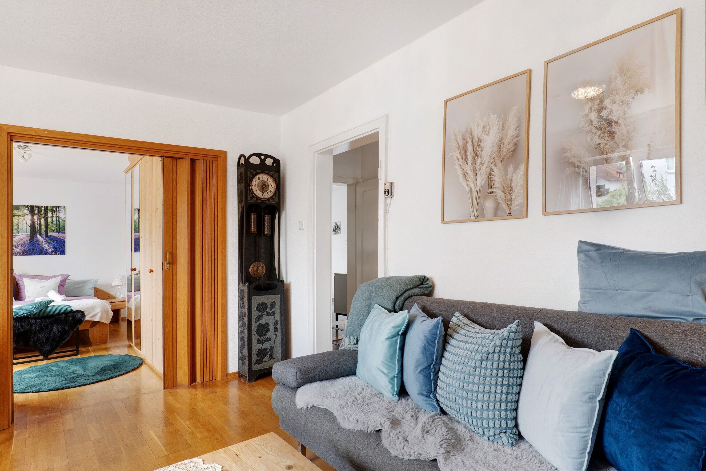 Fernseher, Kamin, DVD-Player