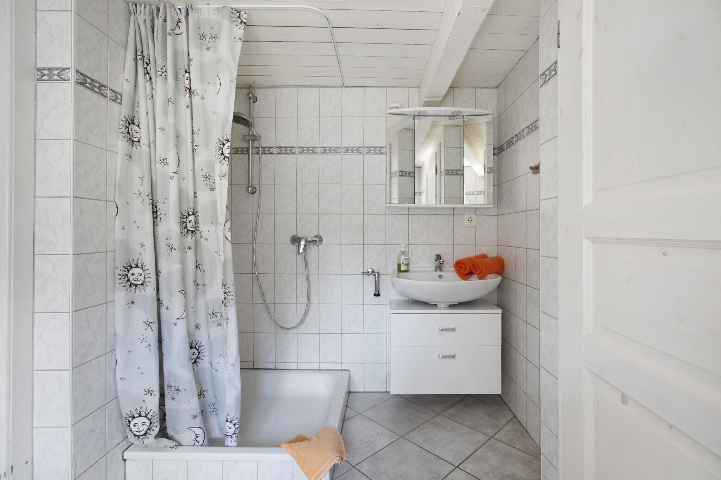 Shower, hair dryer