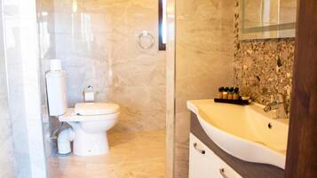 Family Townhome, Multiple Bedrooms (Kenn Gozitan villa and pool) | Bathroom | Separate bathtub and shower, hair dryer, slippers, towels